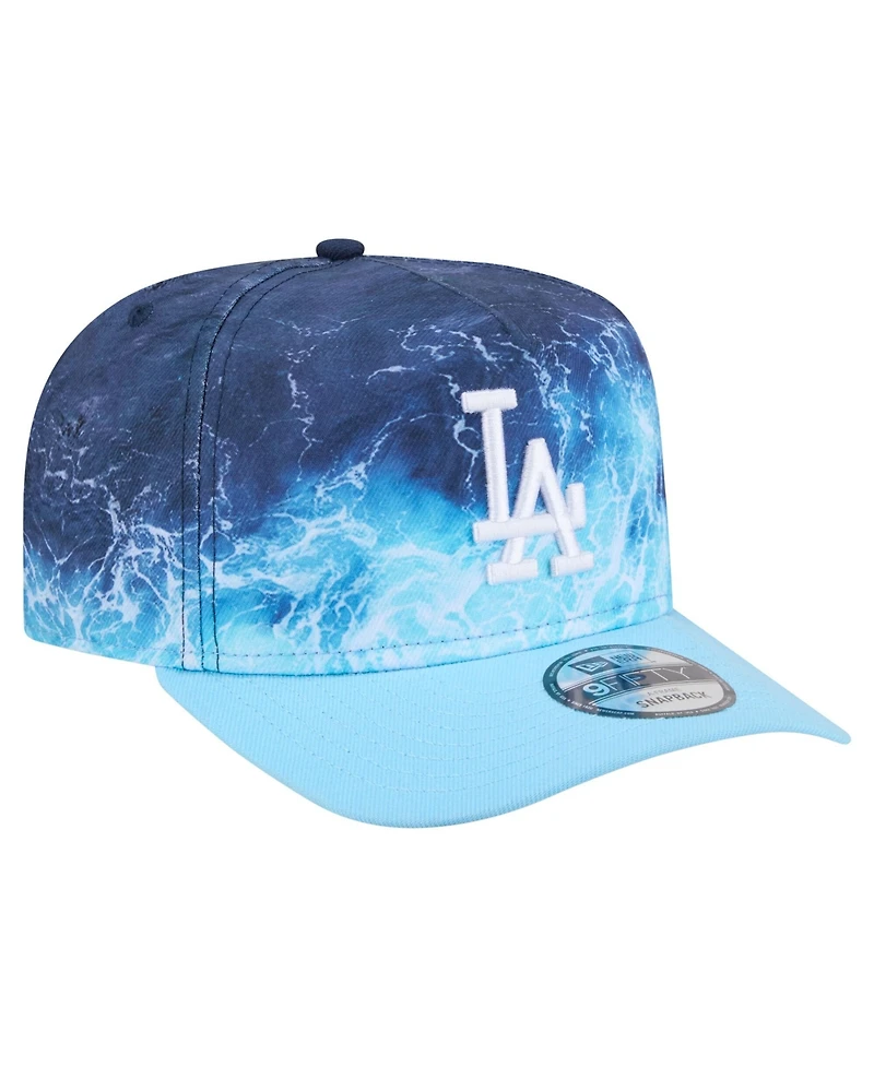 New Era Men's Light Blue Los Angeles Dodgers Deep Water Pre-Curved 9FIFTY A-Frame Snapback Hat