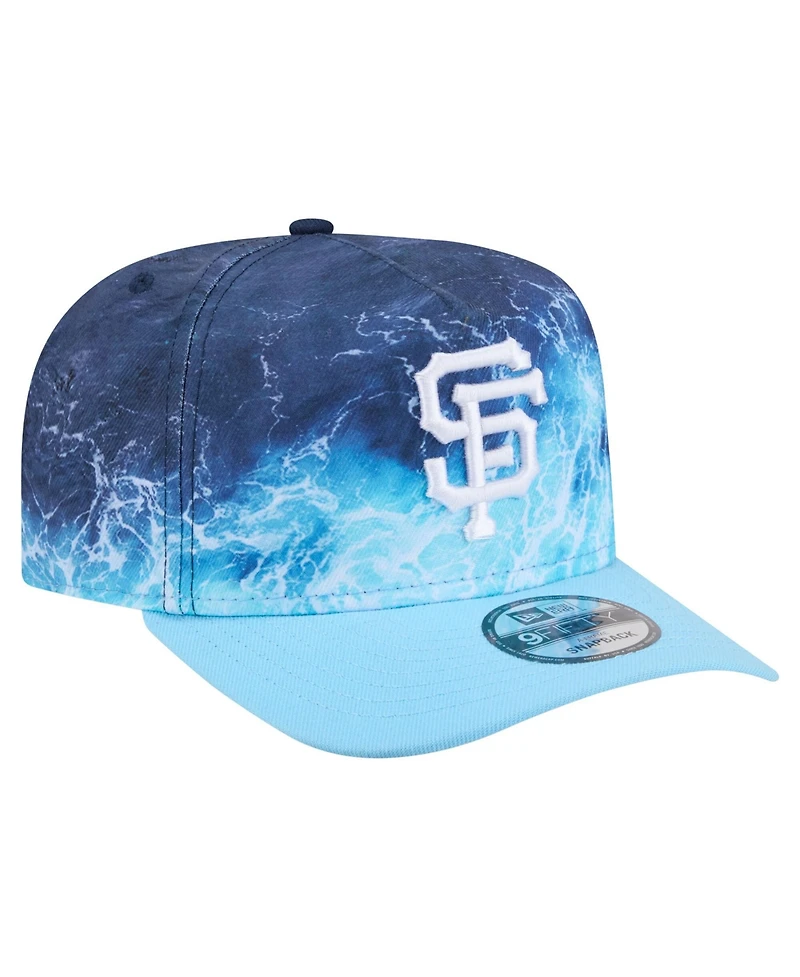 New Era Men's Light Blue San Francisco Giants Deep Water Pre-Curved 9FIFTY A-Frame Snapback Hat