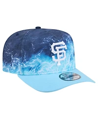 New Era Men's Light Blue San Francisco Giants Deep Water Pre-Curved 9FIFTY A-Frame Snapback Hat