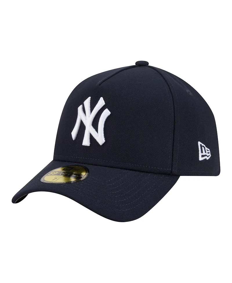 New Era Men's Navy York Yankees A-Frame 59FORTY Fitted Hat