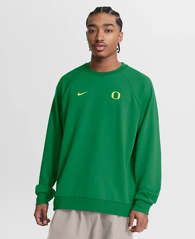Nike Men's Green Oregon Ducks Premium Performance Raglan Dri-fit Sweatshirt
