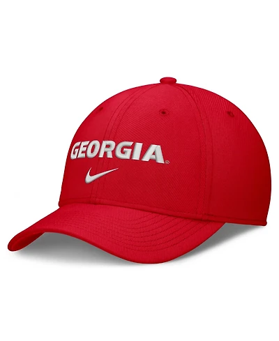 Nike Men's Red Georgia Bulldogs Rise On-Field SwooshFlex Dri-fit Flex Hat