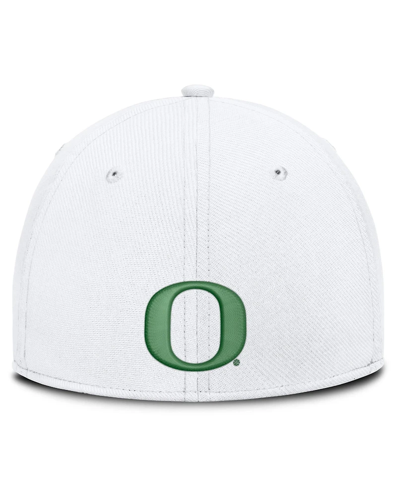 Nike Men's White Oregon Ducks Game Day Rise Swooshflex Hat