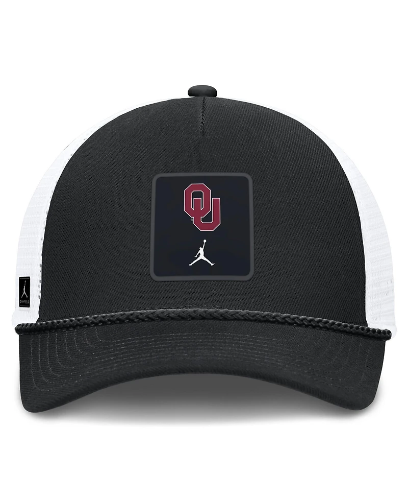 Jordan Men's and Women's Black Oklahoma Sooners 2026 On-Field Gameday Rope Trucker Adjustable Hat