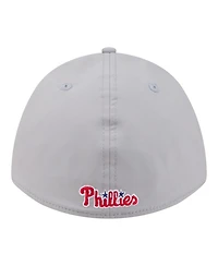 New Era Men's Gray Philadelphia Phillies Patch 39THIRTY A-Frame M-Crown Perforated Flex Hat