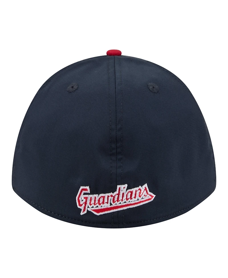 New Era Men's Navy, Red Cleveland Guardians Rope M-Crown A-Frame 39THIRTY Flex Hat