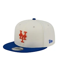 New Era Men's Cream, Royal New York Mets Localized 9FIFTY Snapback Hat
