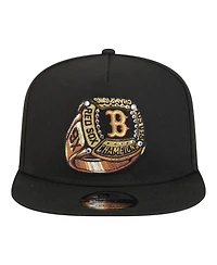 New Era Men's Black Boston Red Sox Ring A-Frame 9FIFTY Snapback Hat