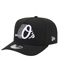 New Era Men's Black Baltimore Orioles Motion A-Frame 9FIFTY Snapback Hat