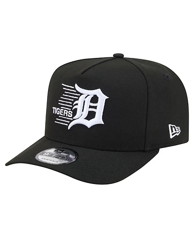 New Era Men's Black Detroit Tigers Motion A-Frame 9FIFTY Snapback Hat