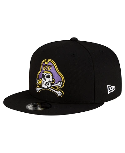 New Era Men's Black Ecu Pirates Team 9FIFTY Snapback Hat