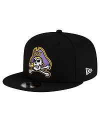 New Era Men's Black Ecu Pirates Team 9FIFTY Snapback Hat