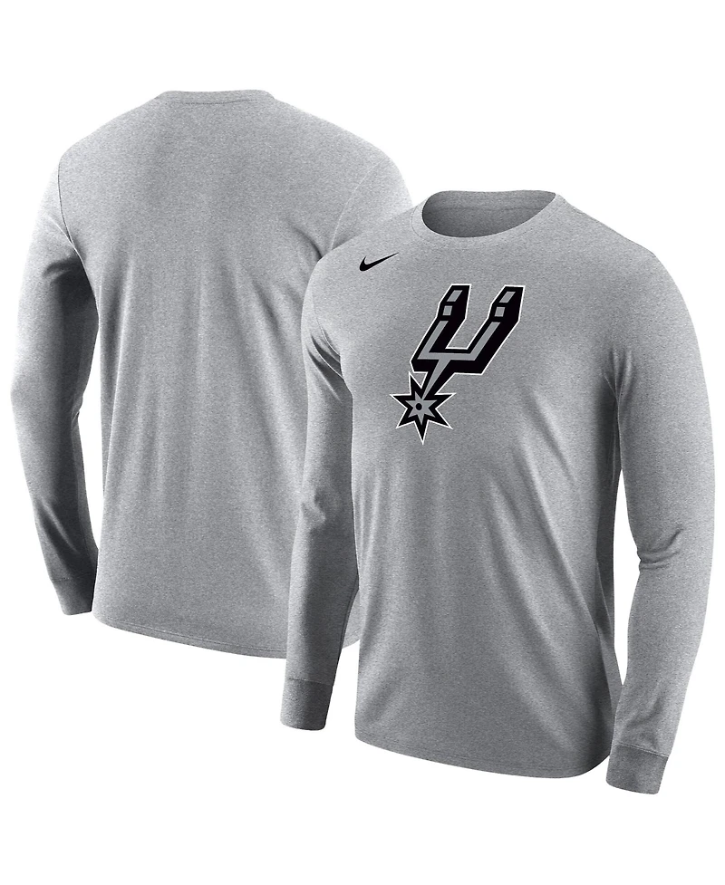 Nike Men's Gray San Antonio Spurs Logo Core Long Sleeve T-Shirt