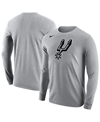 Nike Men's Gray San Antonio Spurs Logo Core Long Sleeve T-Shirt