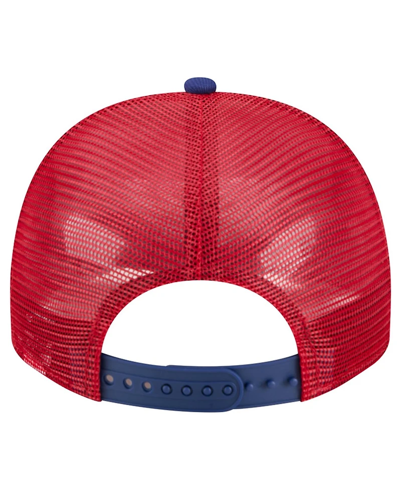 New Era Men's Cream, Red Philadelphia Phillies Banner A-Frame 9FIFTY Trucker Snapback Hat