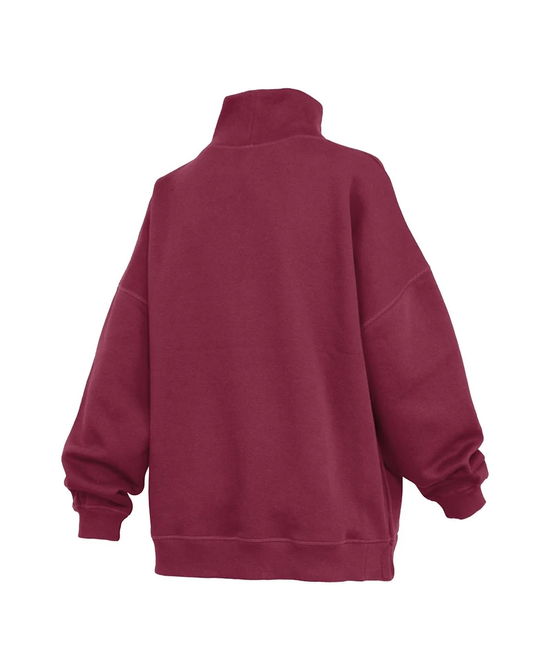 Pressbox Women's Garnet Florida State Seminoles Oversized Mock Neck Sweatshirt