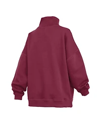 Pressbox Women's Garnet Florida State Seminoles Oversized Mock Neck Sweatshirt