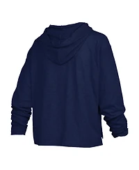 Pressbox Women's Navy Penn State Nittany Lions Nelson Arch Over Logo Long Sleeve Hooded Slub T-Shirt