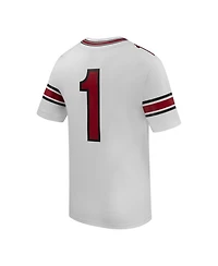 Nike Men's 1 White South Carolina Gamecocks Road Replica Football Jersey