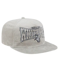 New Era Men's Gray Chicago White Sox Corduroy Golfer Snapback Hat