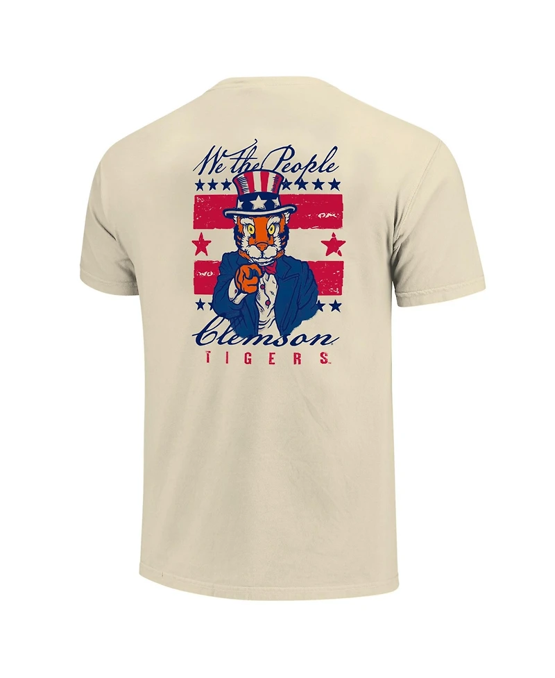 Image One Men's Cream Clemson Tigers Uncle Sam Mascot T-Shirt