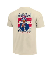 Image One Men's Cream Clemson Tigers Uncle Sam Mascot T-Shirt