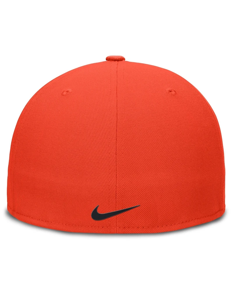 Nike Men's Orange Detroit Tigers Wordmark Dri-fit Round Bill True Fitted Hat