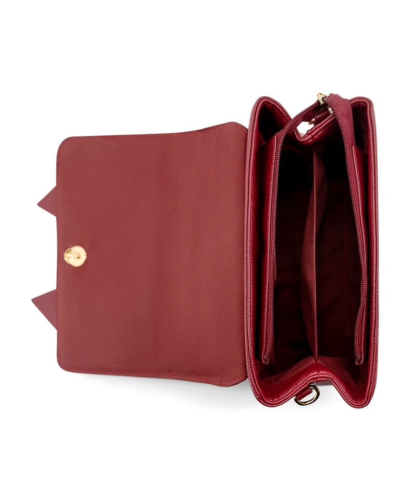 Like Dreams Linda Double Bow Small Crossbody Handbag