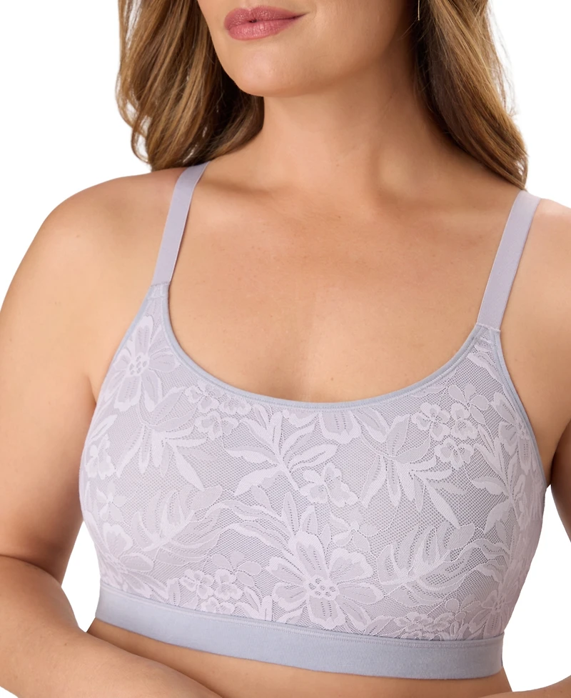 Bali Women's Breathe Lace-Overlay Bralette Dfcmbr