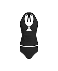Cupshe Women's V-Neck Adjustable Straps Tankini Set
