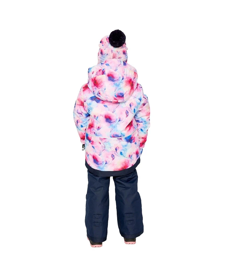 Deux par Toddler Girls Two Piece Play Snowsuit Watercolor Floral Print with Pants