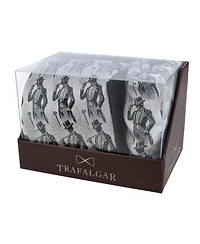 Trafalgar Men's Ambrose Dapper Night Silk Novelty Necktie and Pocket Square Set
