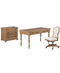 Willowmere 3-Piece Home Office Set (Writing Desk, Desk Chair & File Cabinet)