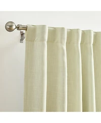 Lenox Serene Linen Blend Blackout Back Tab/Rod Pocket Window Curtain