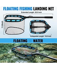 Aofar Fishing Rod Reel Tackle Backpack Net Bag Holder set