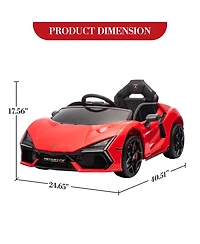 homfan Lamborghini Revuelto Remote Control Battery Powered Ride-On Car, Ages 3+
