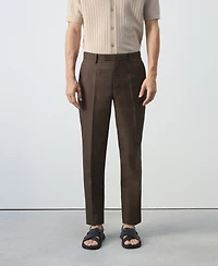 Mango Men's Lyocell-Linen-Blend Suit Pants