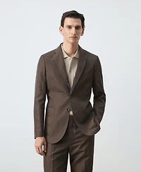 Mango Men's Slim-Fit Lyocell-Linen Suit Jacket