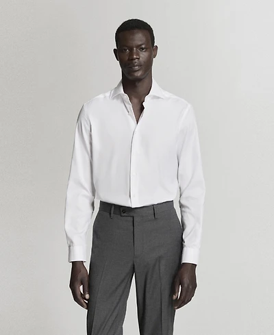 Mango Men's Cotton Slim-Fit Dress Shirt
