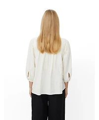 Masai Copenhagen Women's MaIthara Pintuck Detail 3/4 Sleeve Shirt