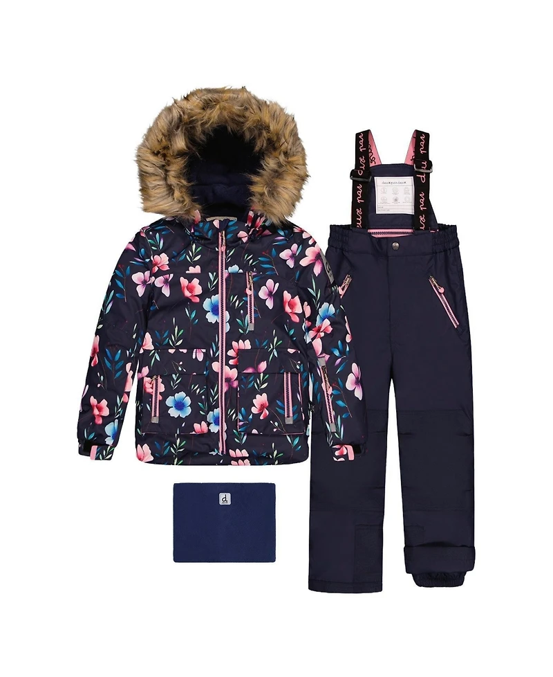 Deux par Toddler Girl (2T-5T) Two Piece Play Snowsuit Floral Print