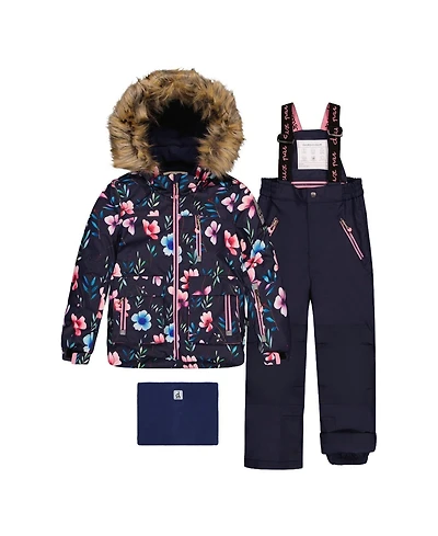 Deux par Toddler Girl (2T-5T) Two Piece Play Snowsuit Floral Print