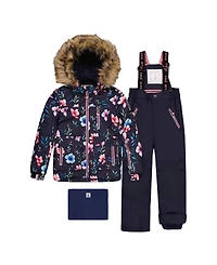 Deux par Toddler Girl (2T-5T) Two Piece Play Snowsuit Floral Print