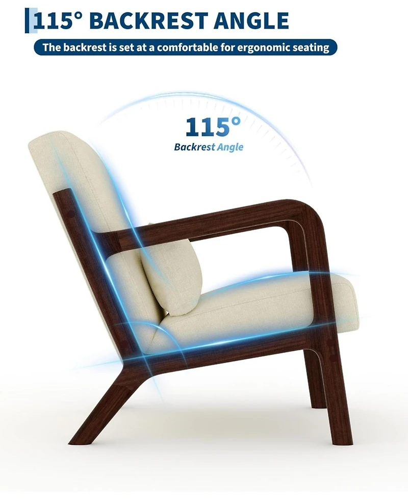 homfan Set of 2 Chenille Accent Chairs