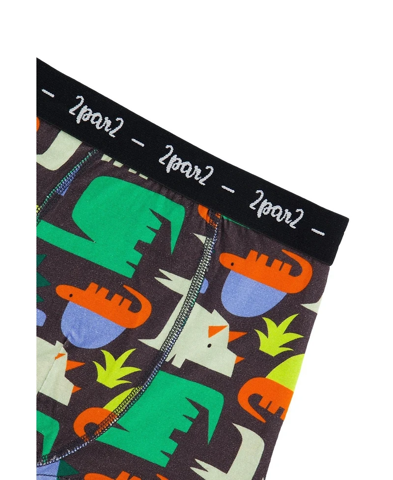 Deux par Little and Big Boy (6-12)Boxer Pack Of 3 Animal Prints
