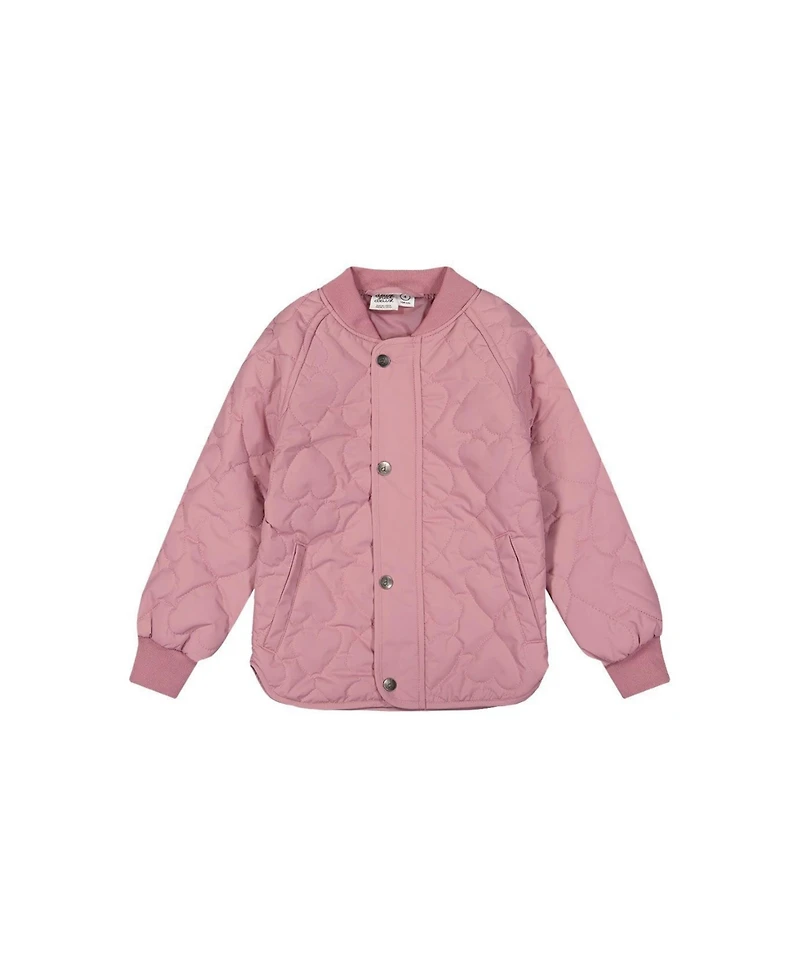 Deux par Little and Big Girl 6-14 Quilted Raglan Sleeve Jacket Mauve