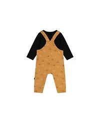Deux par Baby Boys (3-24months ) Cotton Onesie with Overalls Set