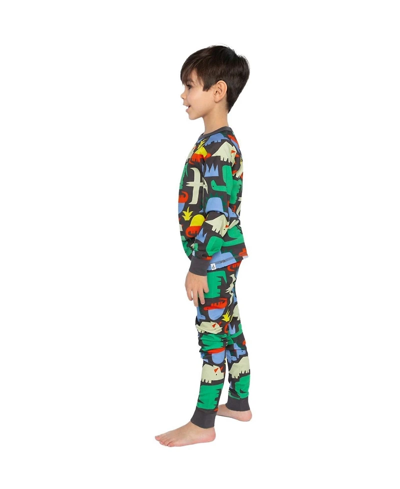 Deux par Deux Toddler Boy (2T - 5T) Cotton Two-Piece Pajama Set