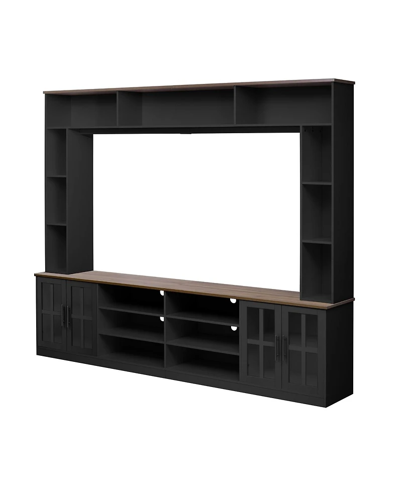 Streamdale Furniture 95.5" Modern Wall Unit Entertainment Center with Bookshelves for TVs up to 80