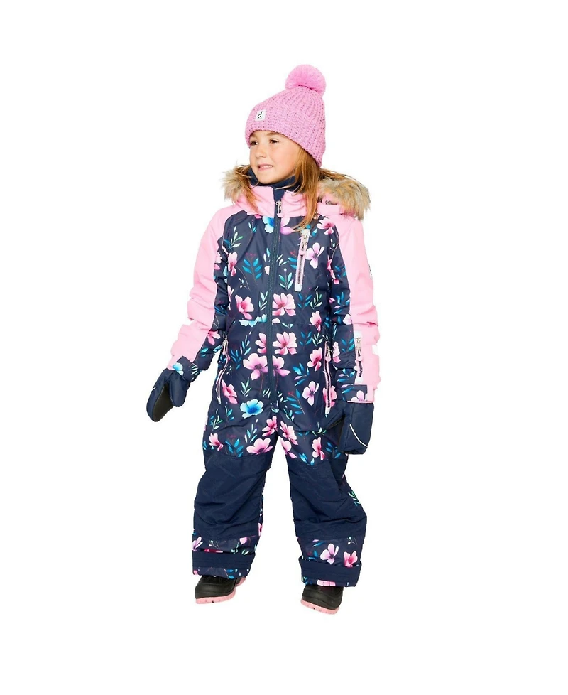 Deux par Little and Big Girl ( 6 to 14 ) One Piece Play Snowsuit Floral Print